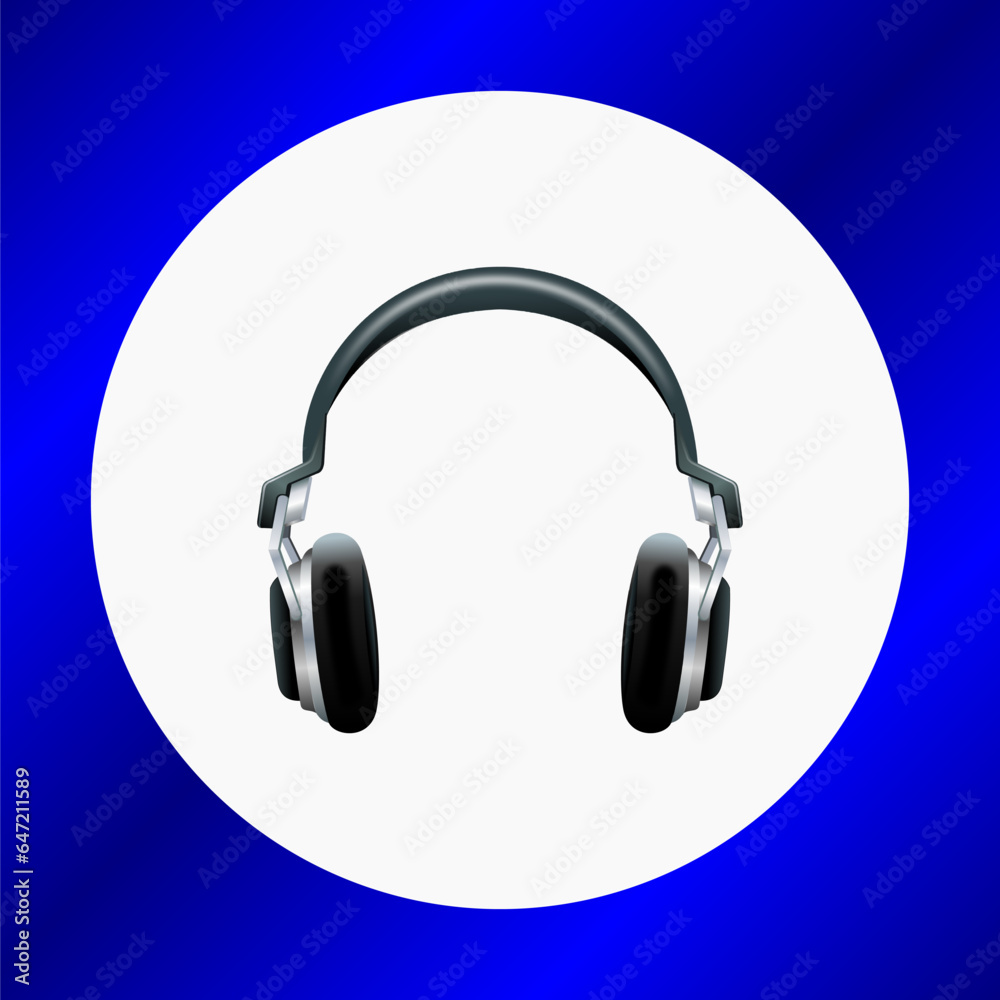 headphones icon on white background