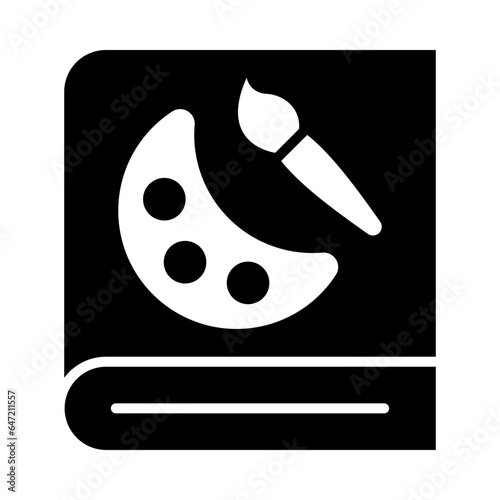 Art Book Glyph Icon Design