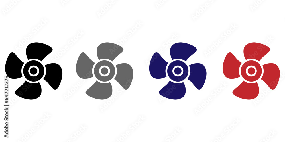Fototapeta premium Fan icon vector in color design. Vector illustration