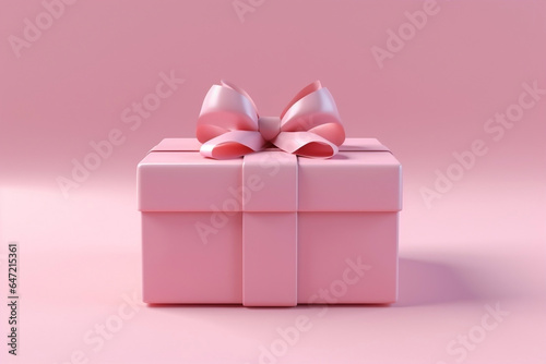 pink gift box with pink ribbon
