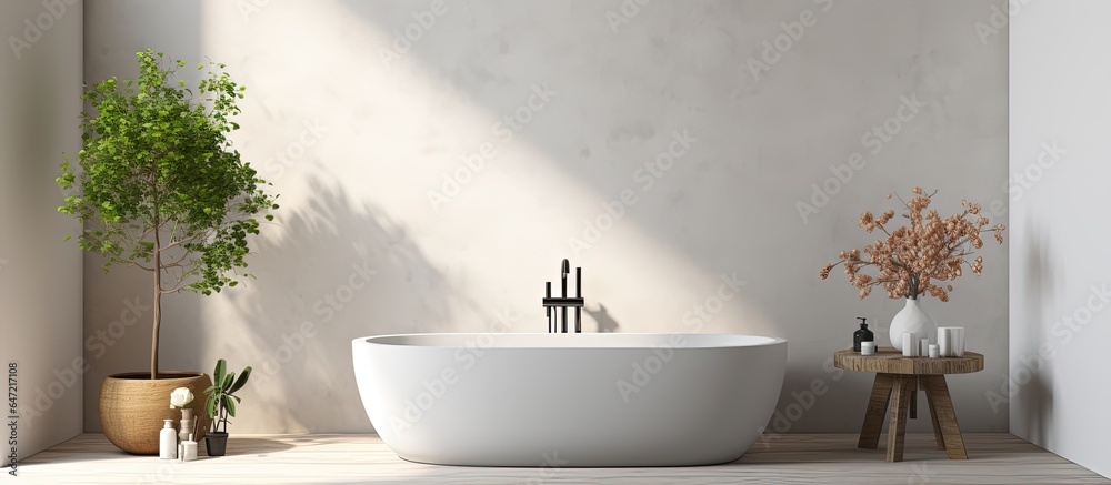Bathroom in apartment with isolated bath Bathroom in apartment with isolated bath