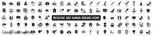 Medical. Medicine organs icon vector set