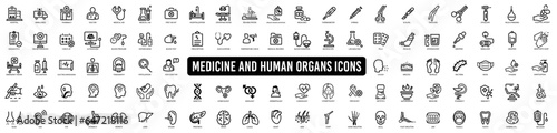 Medical. Medicine organs icon vector set