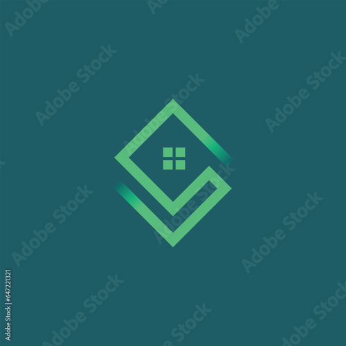 Modern Gradient Real estate logo design.