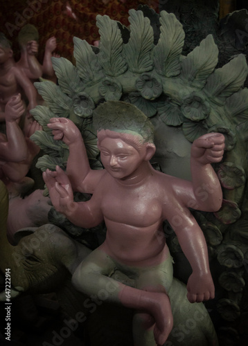 Sculpture of Vishwakarma in making at Jorhat, Assam. photo