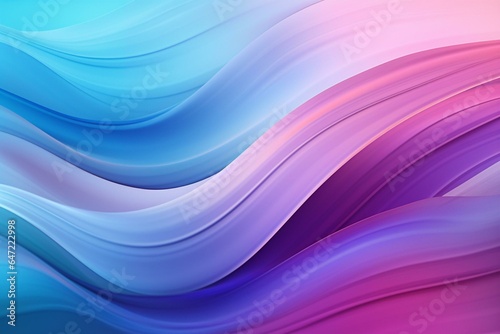 vibrant neon waves flow in lilac, turquoise, and blue on an abstract background. Generative AI