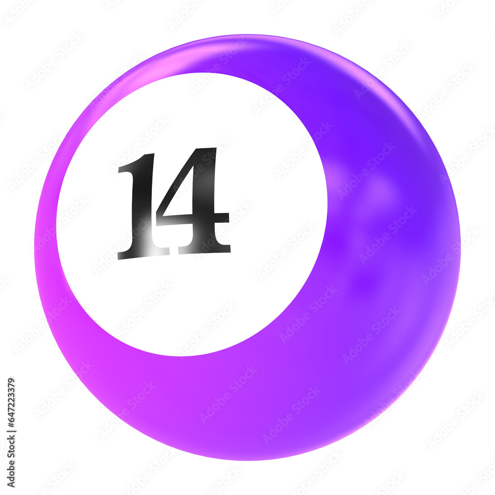 ball number 3d render ball number 3d render