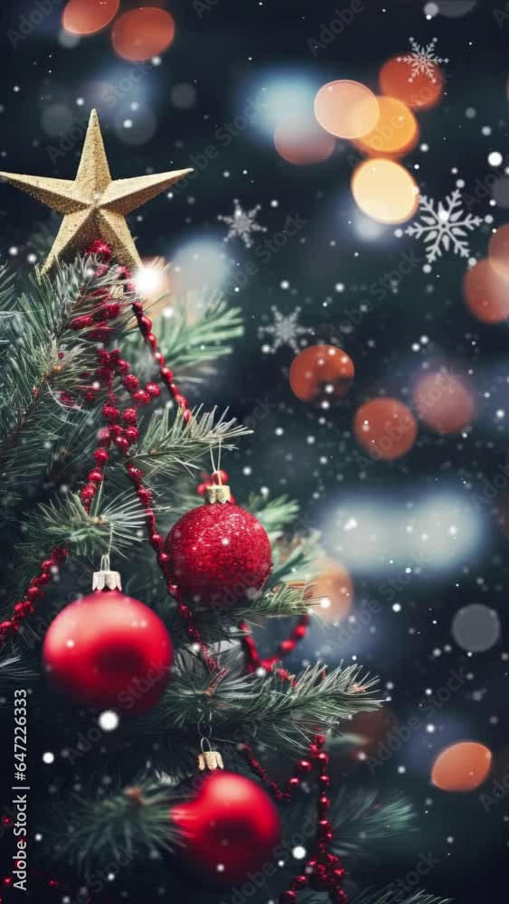 Vertical Video A Christmas Tree with Star. Beautiful 3d Cartoon Animation. Animated Greeting Card New Years Eve. Vertical Video A Christmas Tree with Star. Beautiful 3d Cartoon Animation. Animated Greeting Card New Years Eve.