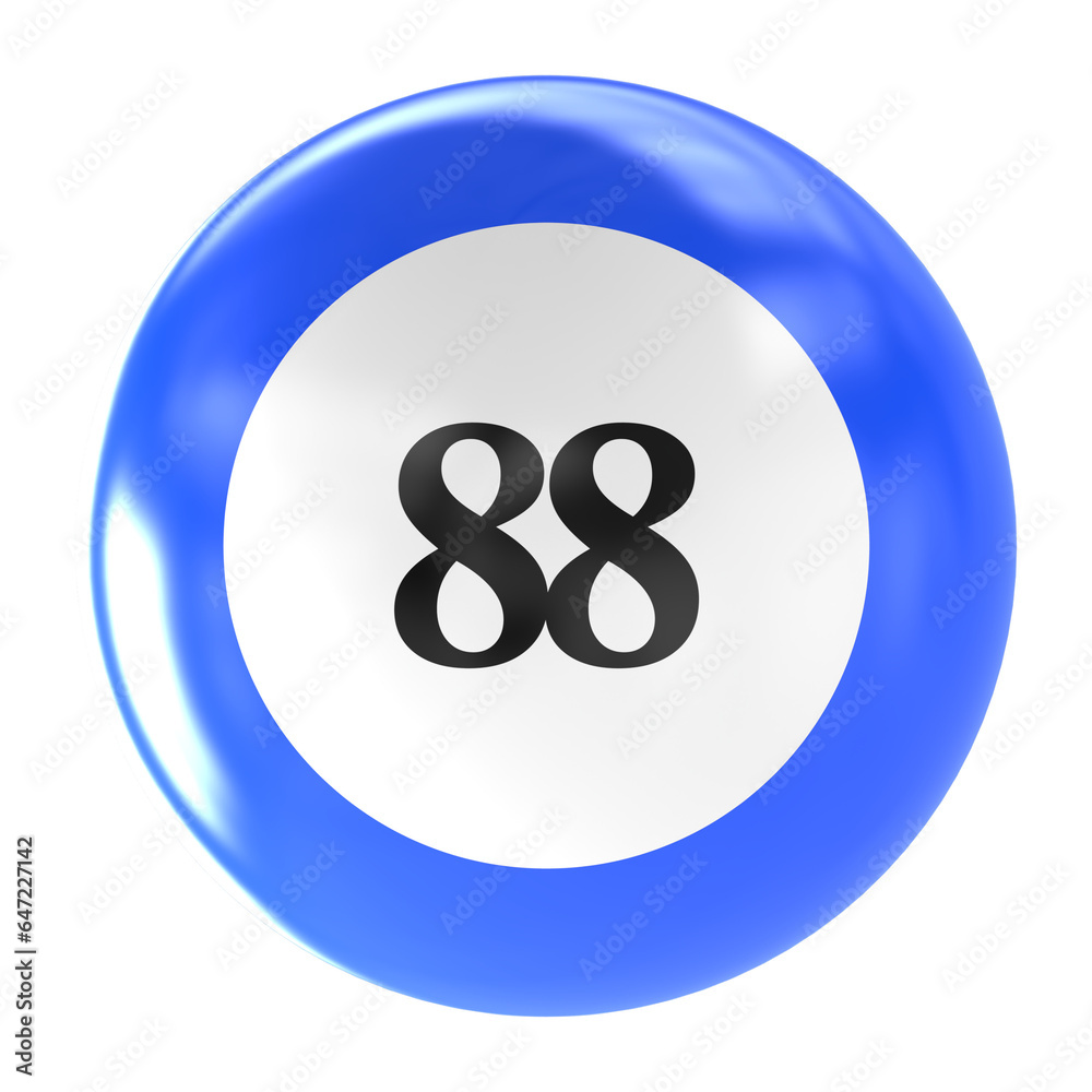 ball number 3d render