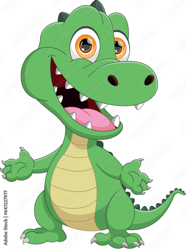 Fototapeta premium baby crocodile cartoon