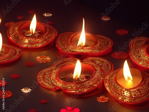 Happy Diwali Background AI Generated