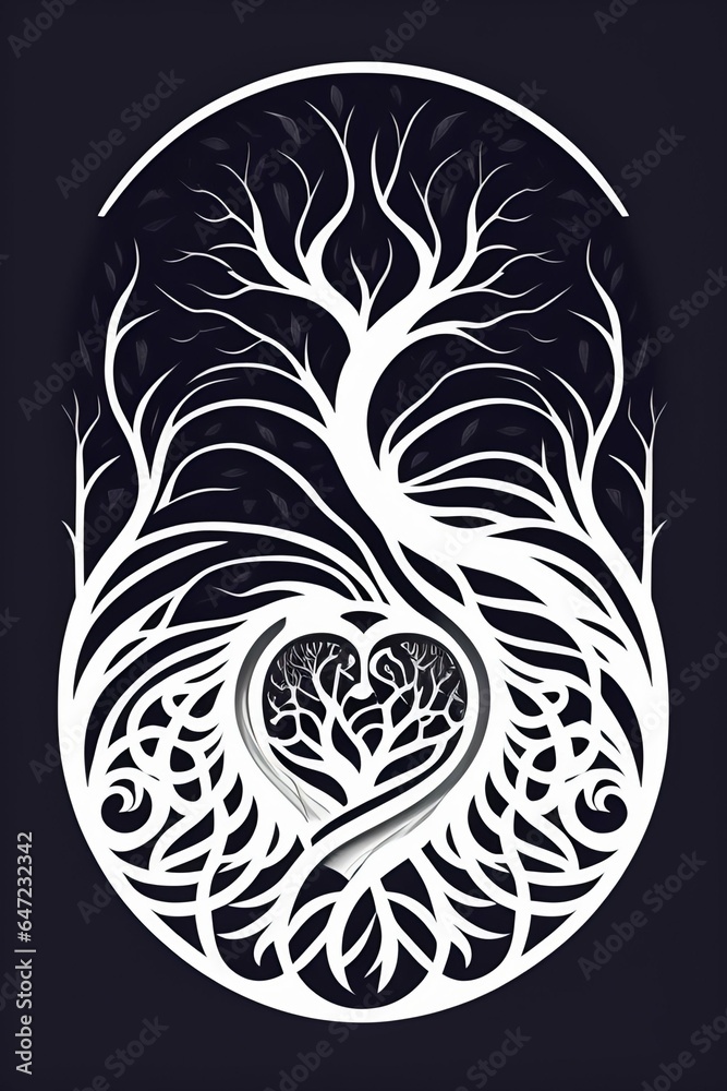 Tshirt design showing lungs and branches 
