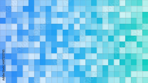 abstract blue box shape background with squares