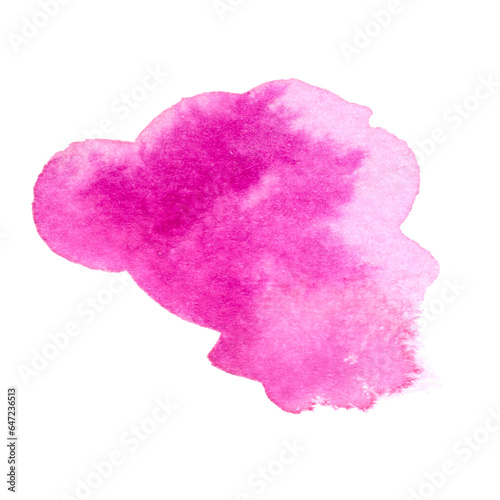 Foto pink wet watercolor brush strokes, liquid magenta ink textured spot template