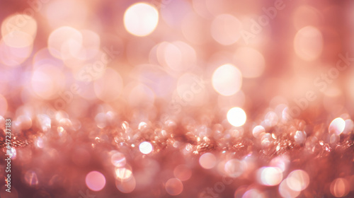 Rose gold and pink glitter Defocused abstract holiday