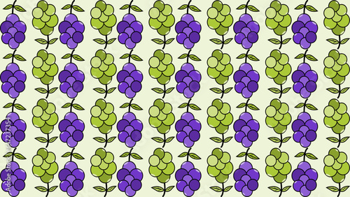 Grapes Fruits Pattern Background Wallpaper