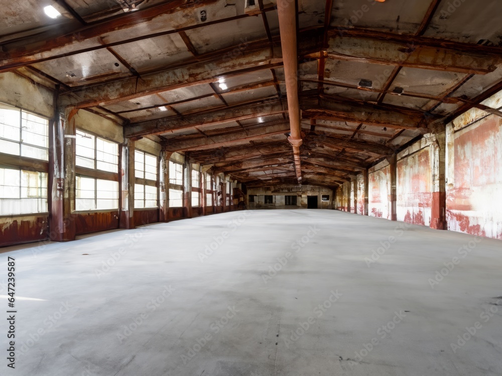 Industrial building, vacant machine hall