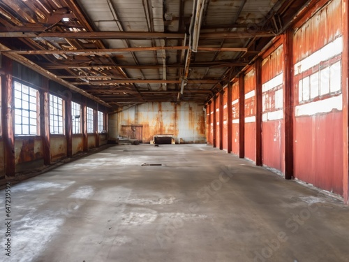 Industrial building  vacant machine hall