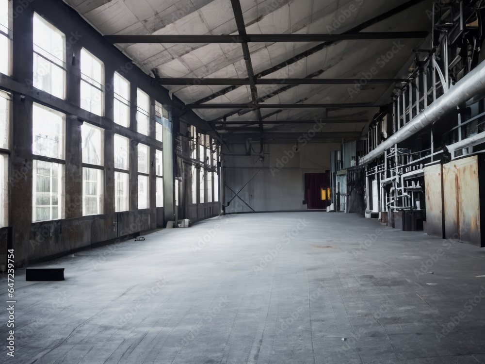 Industrial building, vacant machine hall