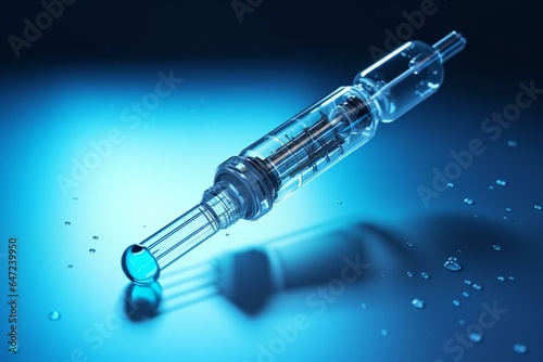 A medical syringe made with 3D printing technology. Generative AI