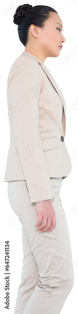 Digital png photo of happy asian businesswoman on transparent background Digital png photo of happy asian businesswoman on transparent background