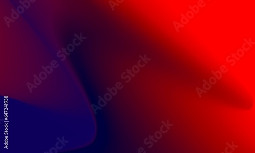 Abstract background with black red and blue gradient curves.