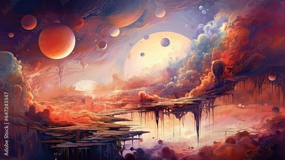 Fototapeta premium Vivid and Surreal Colorful Background