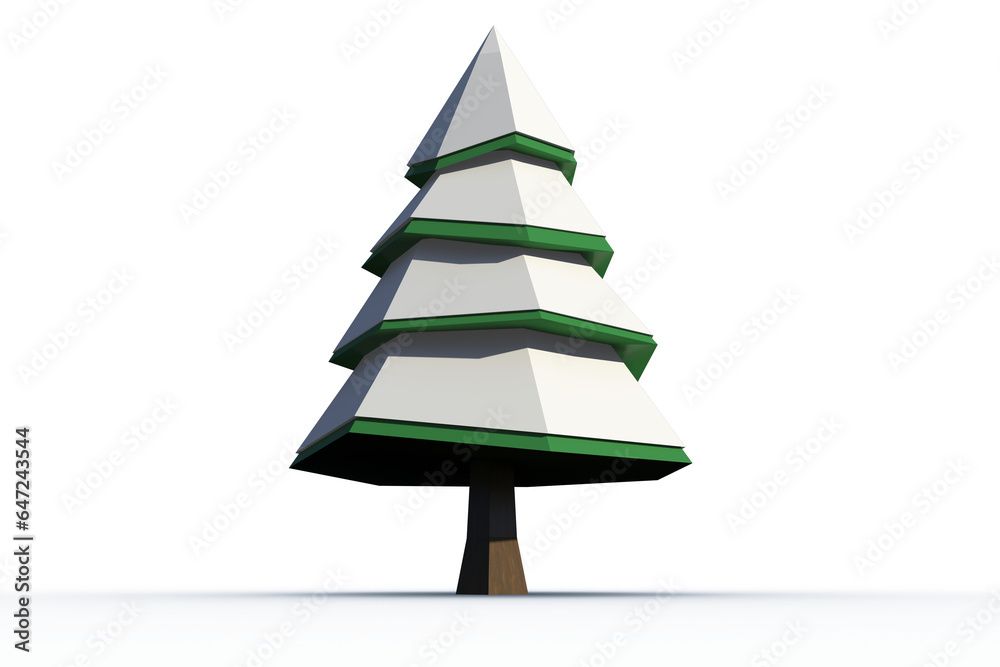 Fototapeta premium Digital png illustration of christmas tree with snow on transparent background