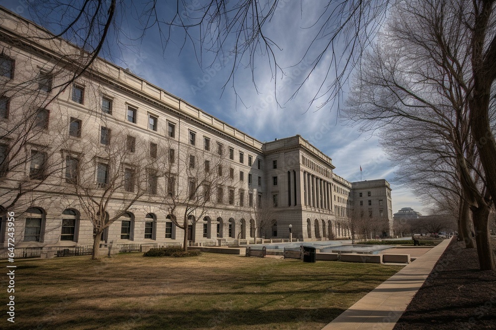 Government building in Washington, D.C. Generative AI