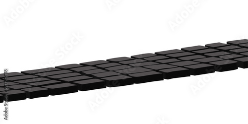 Chocolate bar isolated on white. Vector illustration.
