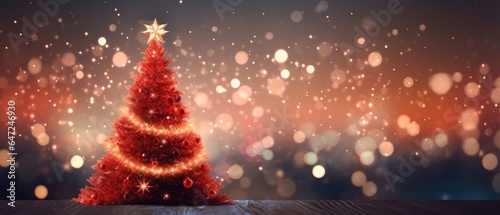 Christmas tree on bokeh background Christmas