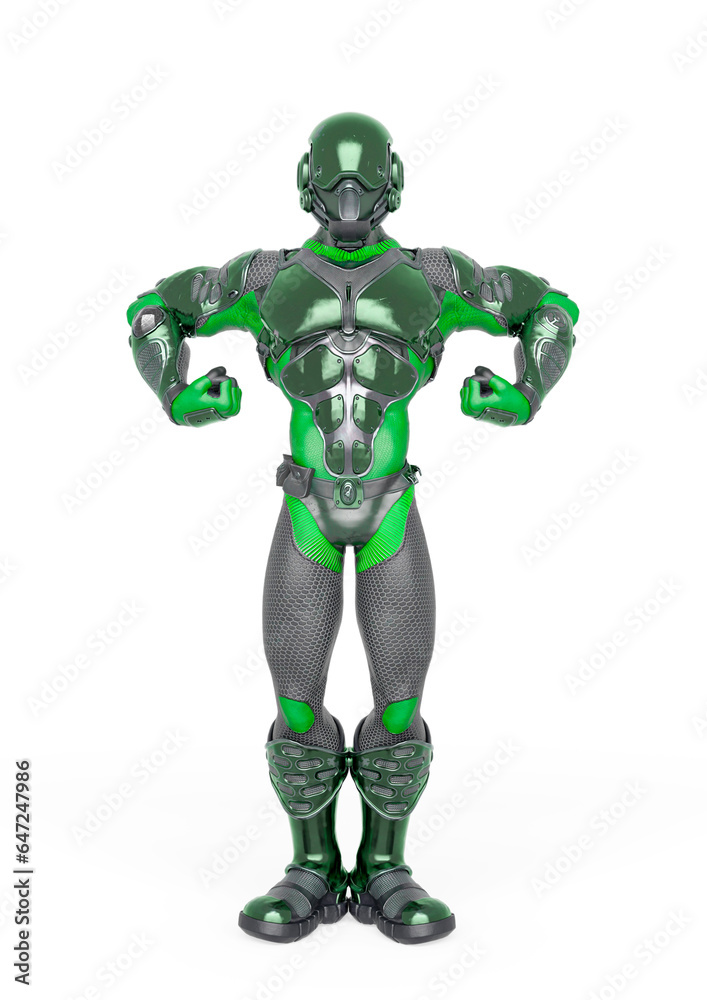 futuristic astronaut in white background futuristic astronaut in white background