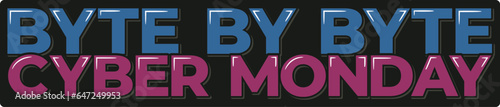A stylish lettering vector design celebrating Cyber Monday