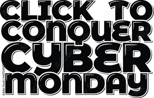 An elegant typography art piece capturing the essence of Cyber Monday