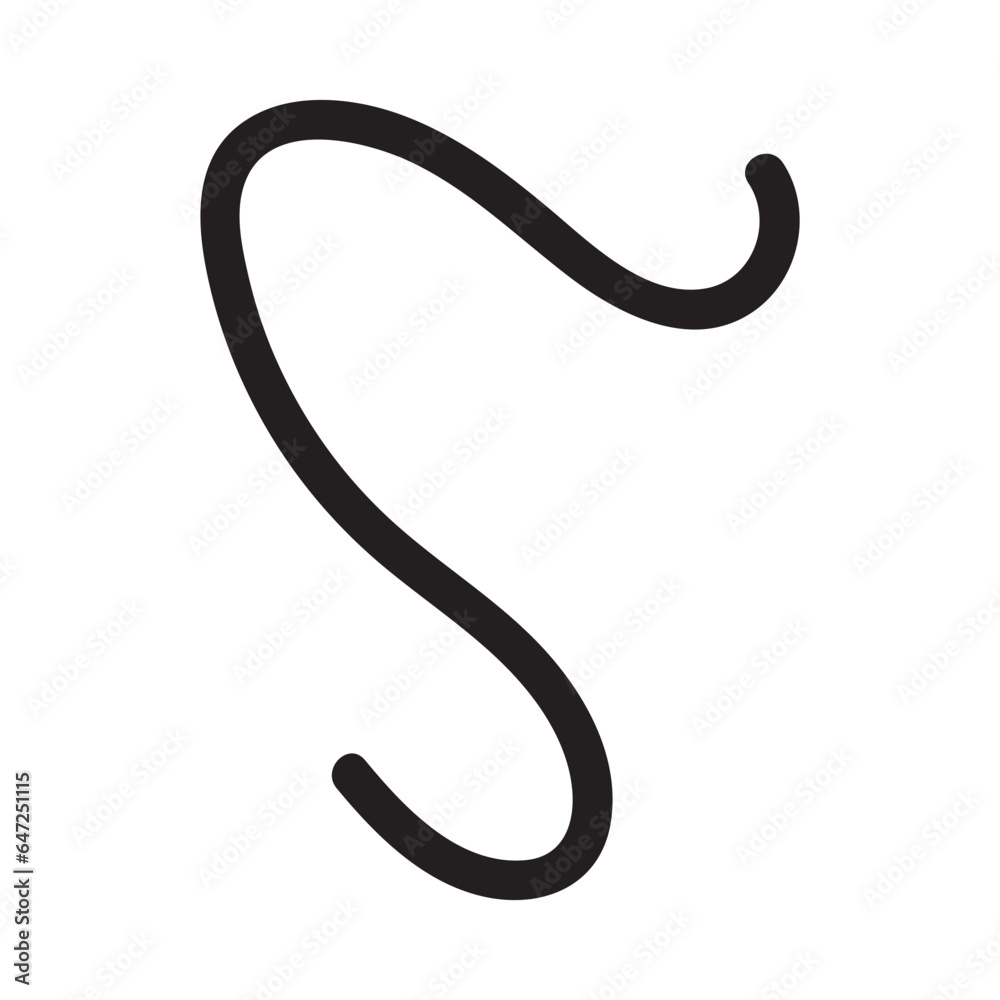 Abstract Squiggle Line Element
