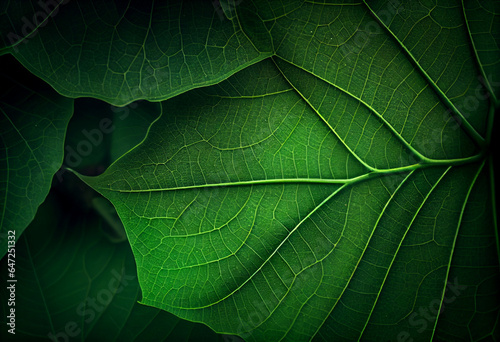 Green leaf background close up view.