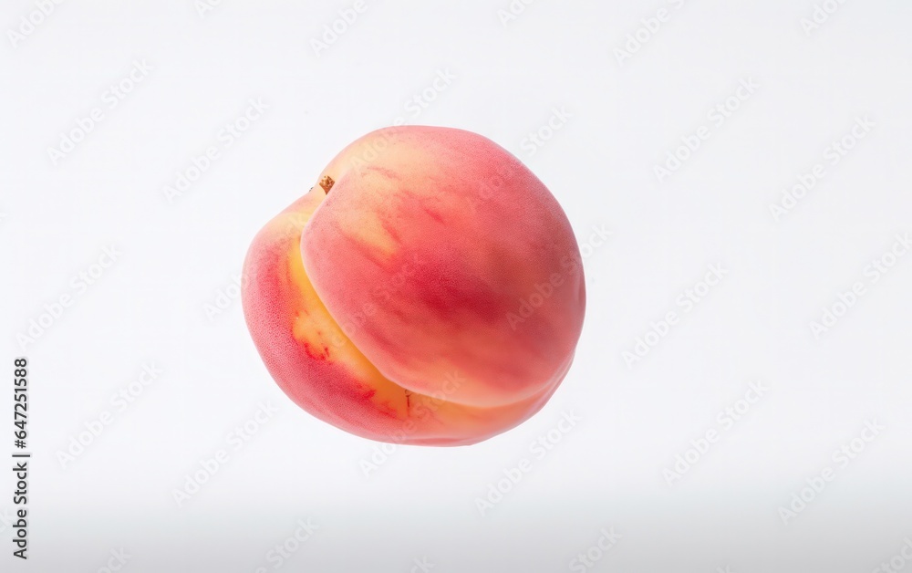 peach on white