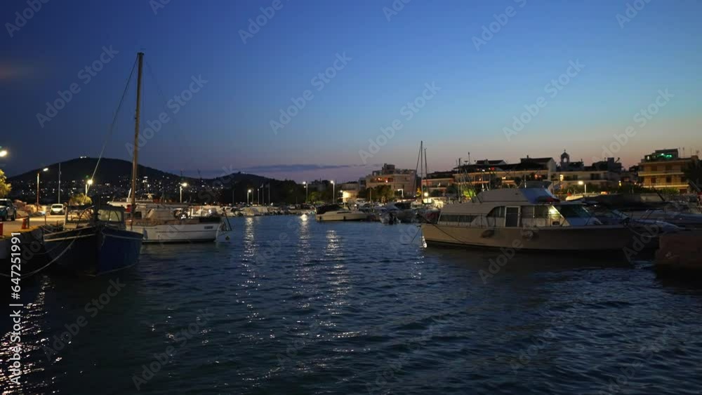 Artemis port with yachts and boats in Greece. Artemis port with yachts and boats in Greece.