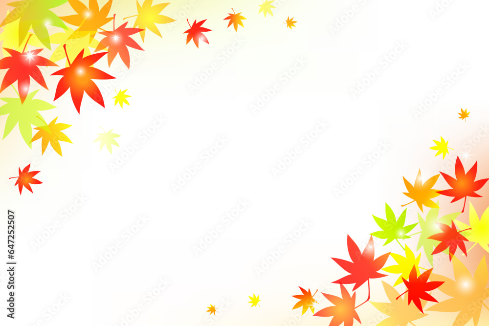 紅葉イメージ、秋のもみじのコピースペースベクター背景イラスト素材 紅葉イメージ、秋のもみじのコピースペースベクター背景イラスト素材