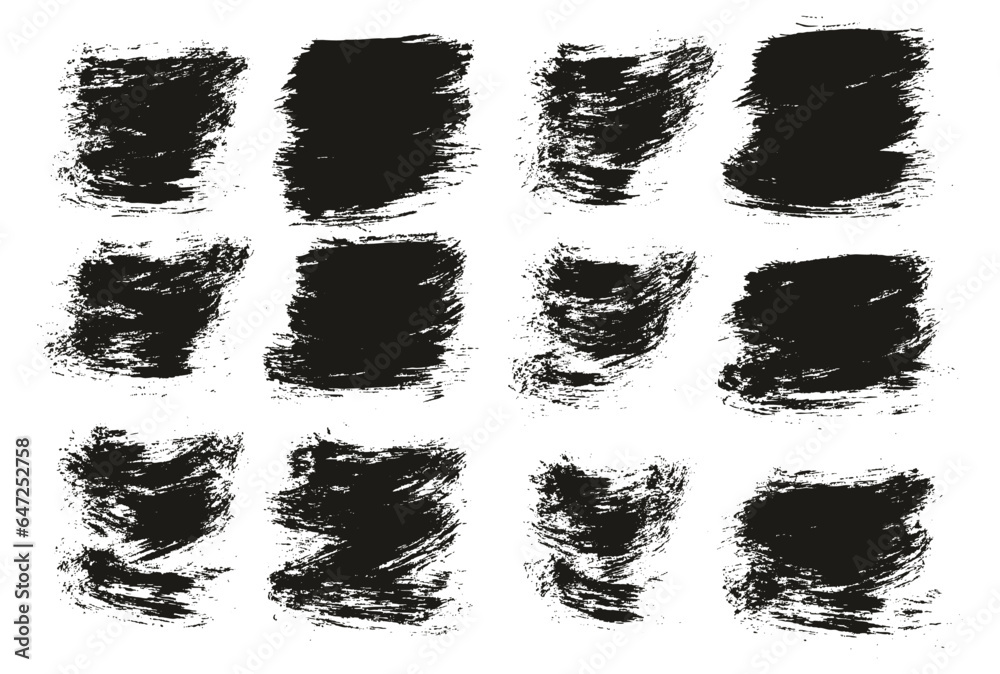 Round Brush Thin Short Background Artist Brush High Detail Abstract Vector Background Set Round Brush Thin Short Background Artist Brush High Detail Abstract Vector Background Set