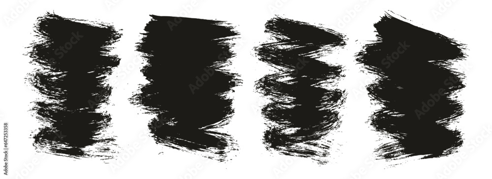 Round Brush Thin Short Background Artist Brush High Detail Abstract Vector Background Set Round Brush Thin Short Background Artist Brush High Detail Abstract Vector Background Set