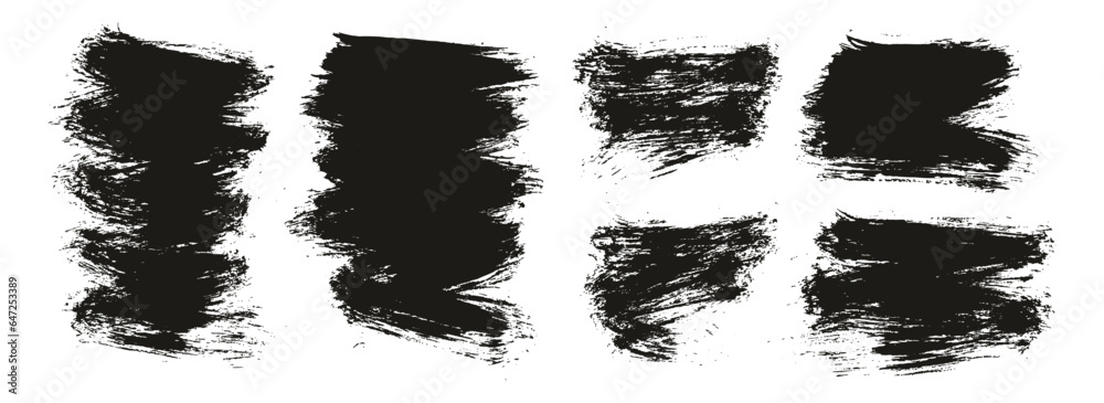 Round Brush Thin Short Background Artist Brush High Detail Abstract Vector Background Set Round Brush Thin Short Background Artist Brush High Detail Abstract Vector Background Set