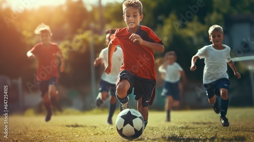 child of people playing soccer  photo