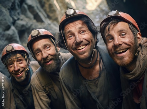 A group of miners