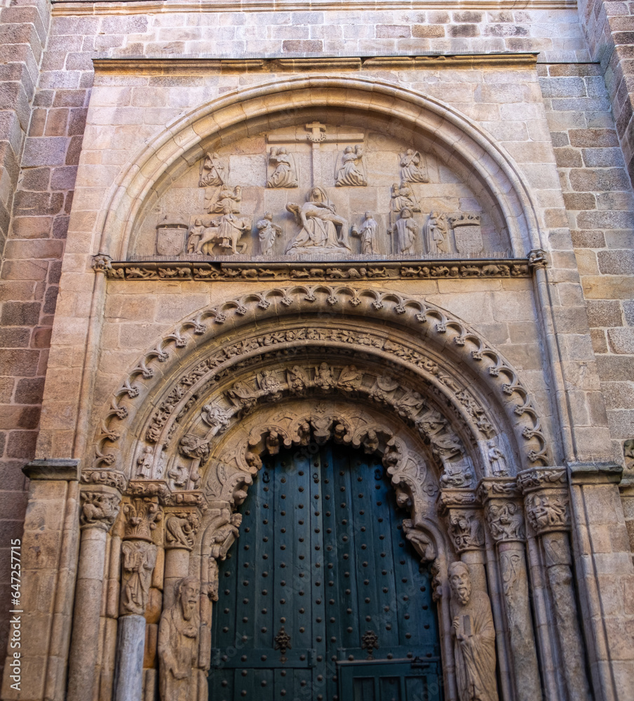 Detail, north facade of the Cathedral of Ourense, Galicia. Spain.