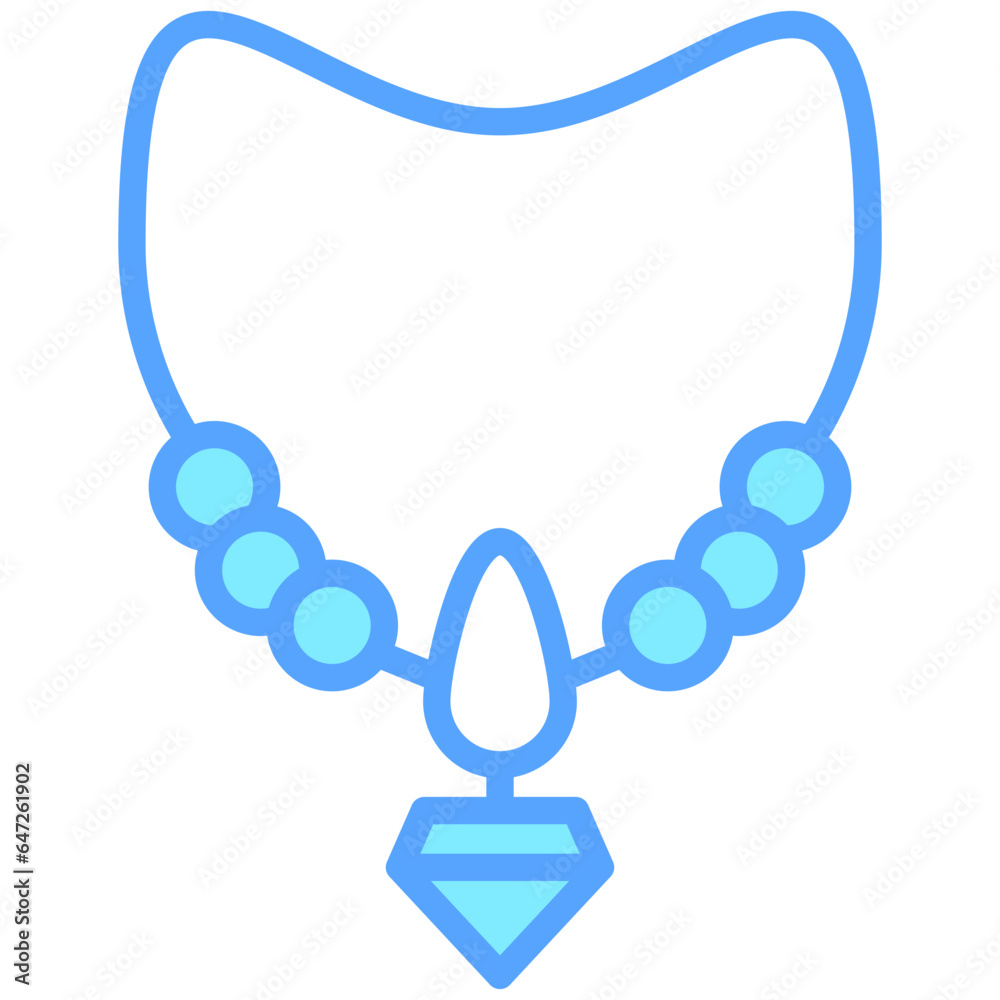 Obraz premium Necklace icons, are often used in design, websites, or applications, banner, flyer to convey specific concepts related to fashion