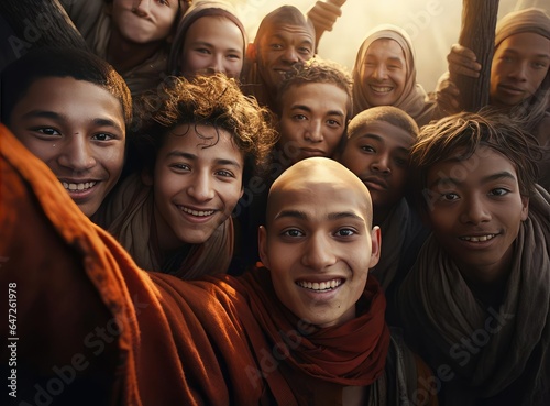 A group of Buddhists © cherezoff