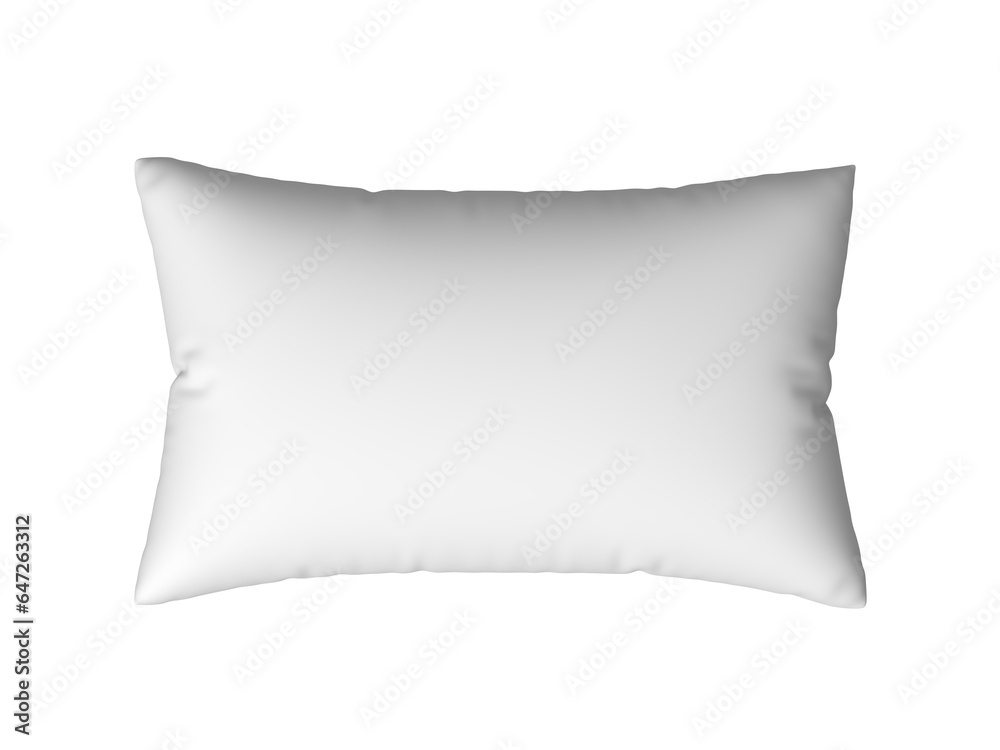 White pillow. Isolated. Blank. 3d illustration. White pillow. Isolated. Blank. 3d illustration.