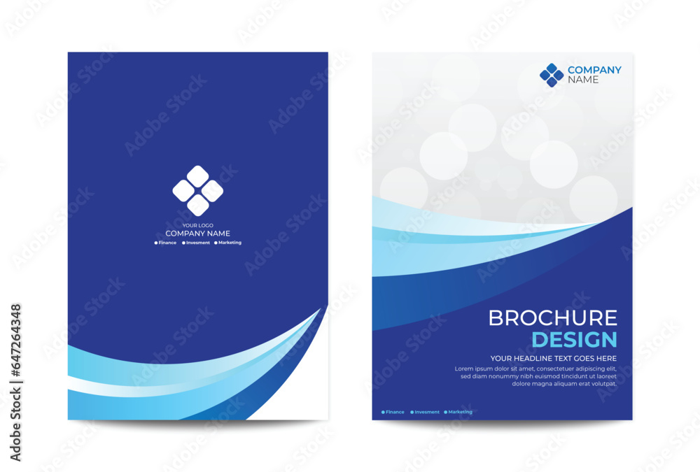 Brochure template flyer background for business design. Business vector
