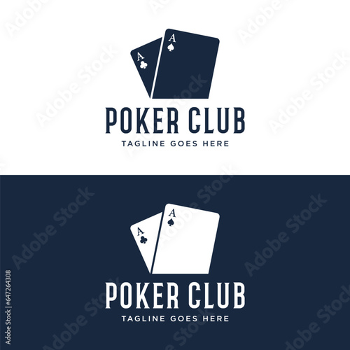 Premium ace poker card template logo element. Logo for gambling games, casinos, tournaments and clubs.